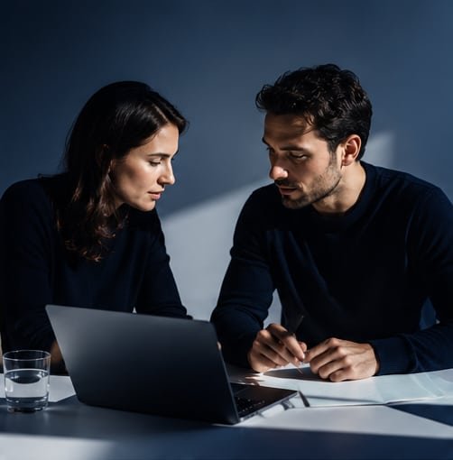 Zwei Unternehmen, zwei Datenbilder, nebeneinander untersucht